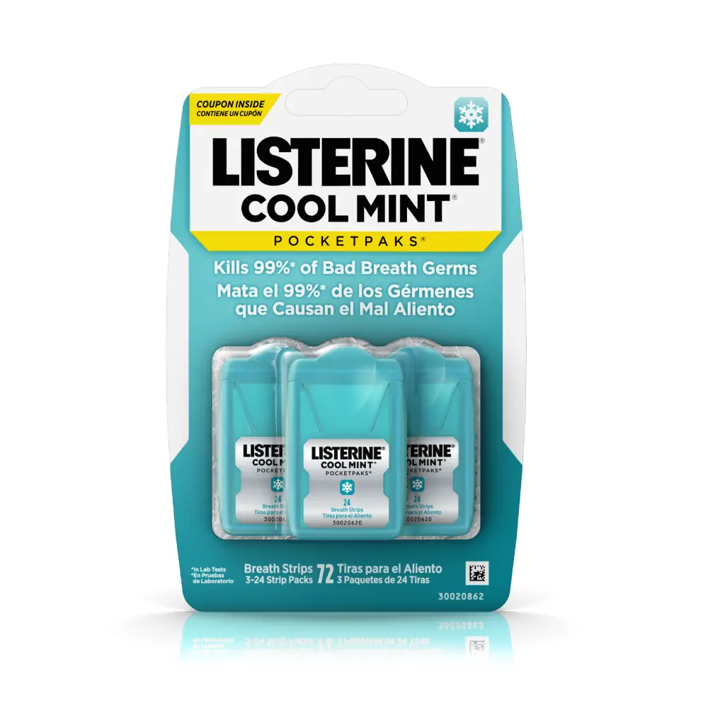 POCKETPAKS® Cool Mint Fresh Breath Strips | LISTERINE®