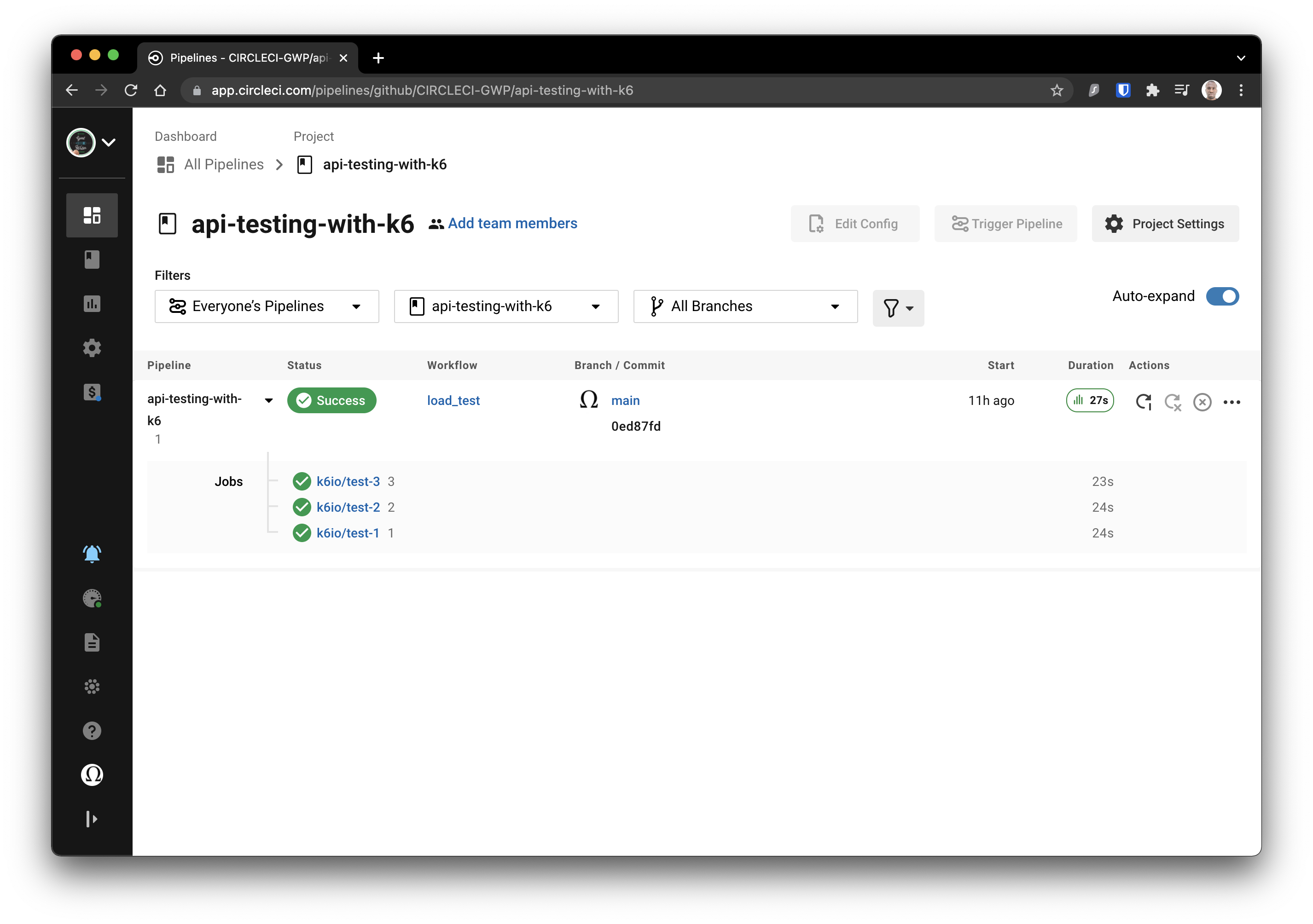 HTTP request testing with k6 - CircleCI