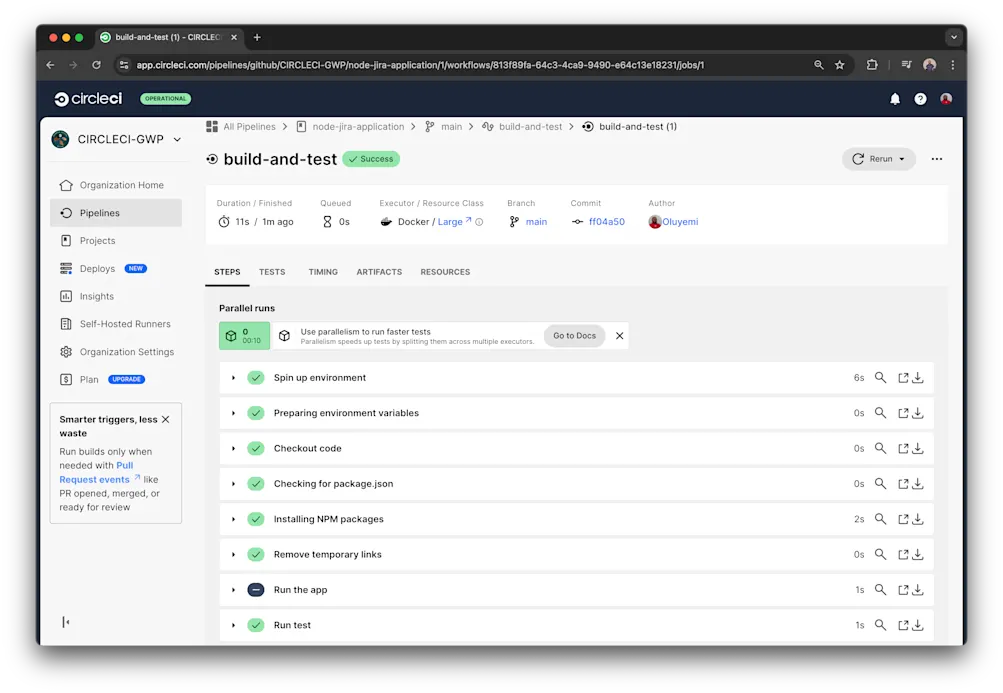Project build successful