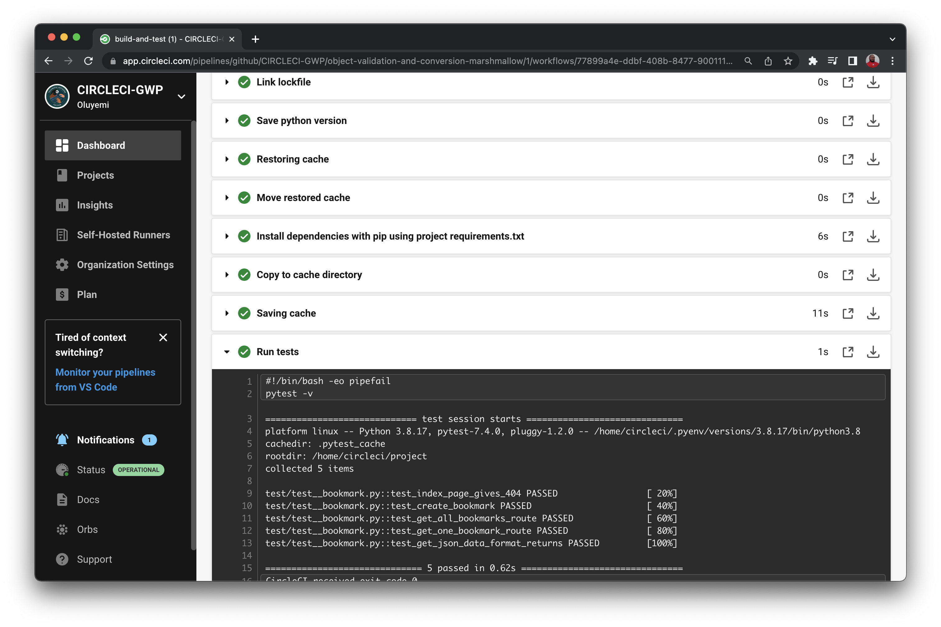Object validation and conversion with Marshmallow in Python CircleCI