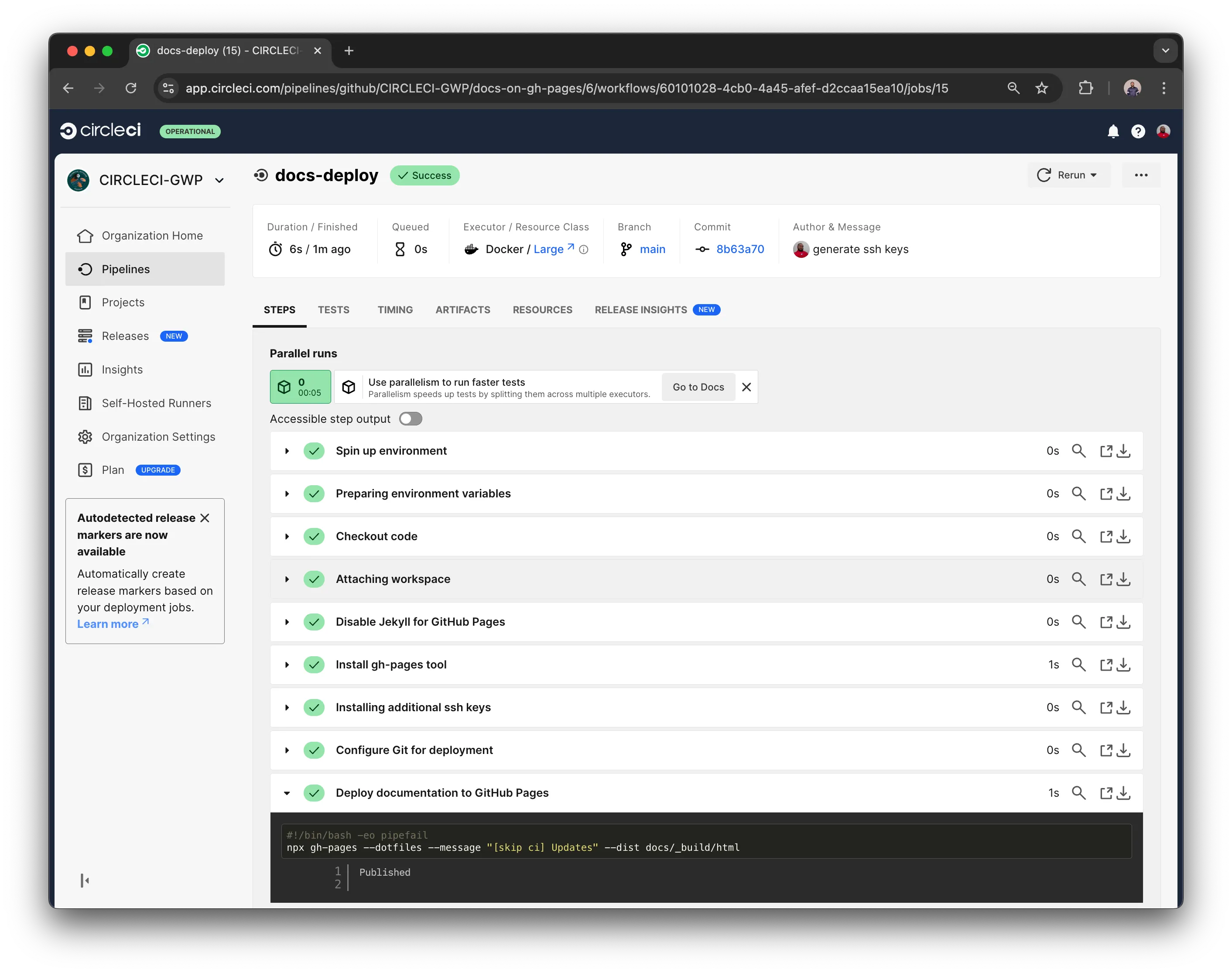 Deploying documentation to GitHub Pages with continuous integration ...