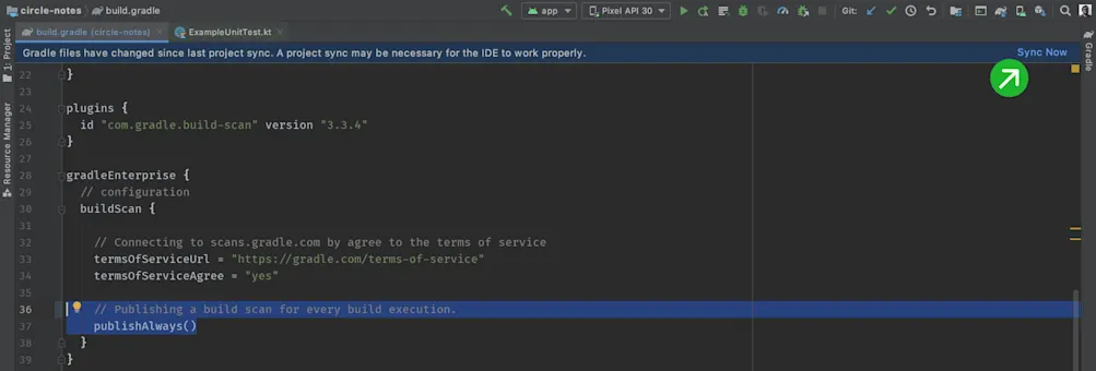 Gradle Sync