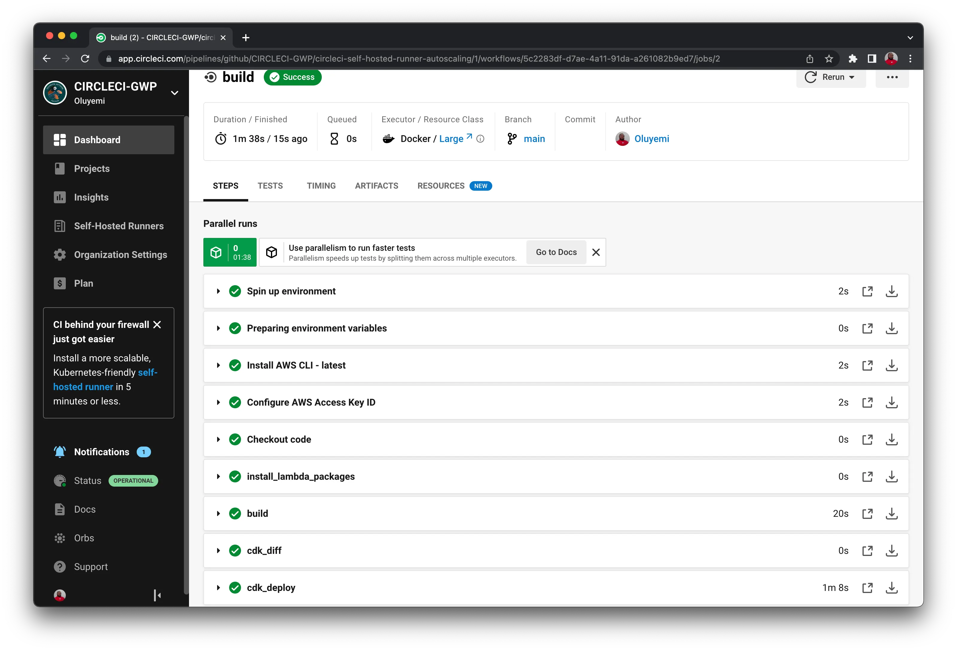 Deploy autoscaling self-hosted runners using AWS CDK - CircleCI