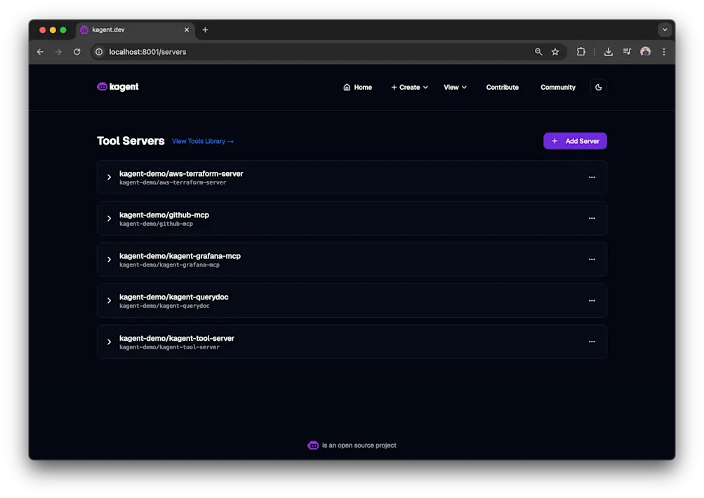 List of tool servers