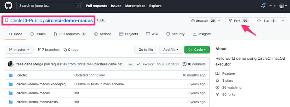 サンプルアプリのリポジトリ