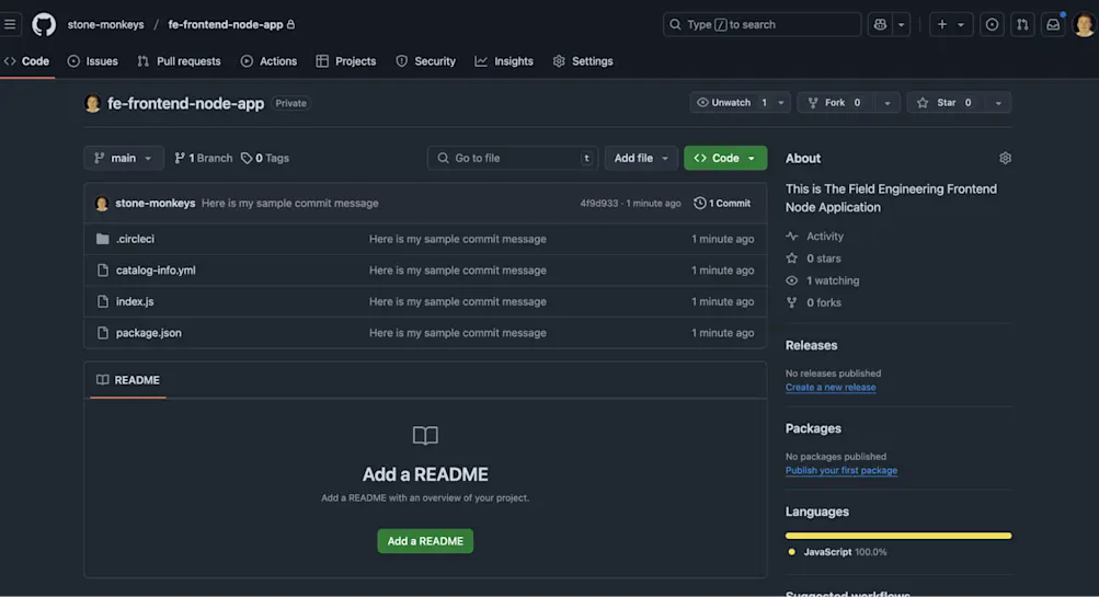 Backstage repo created