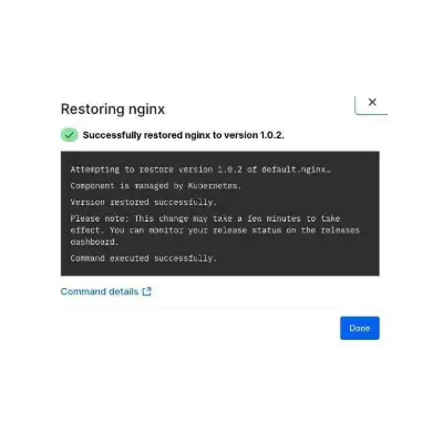 Successful restore of deployment