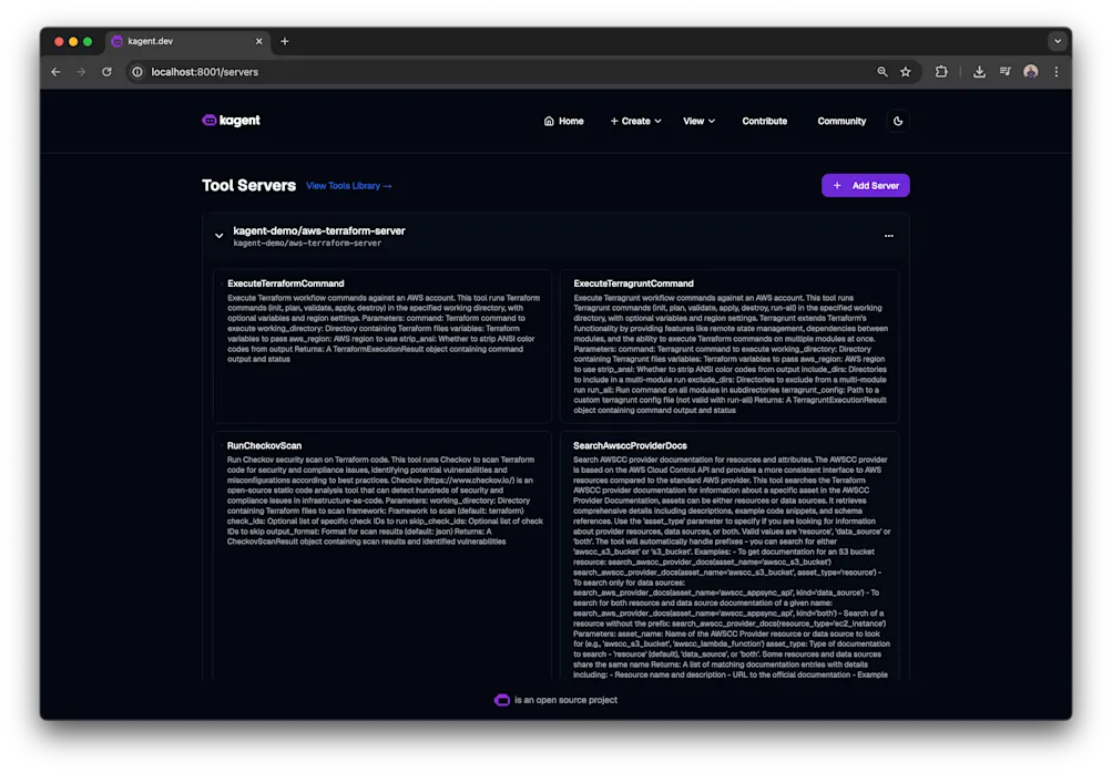 Expanded tool server