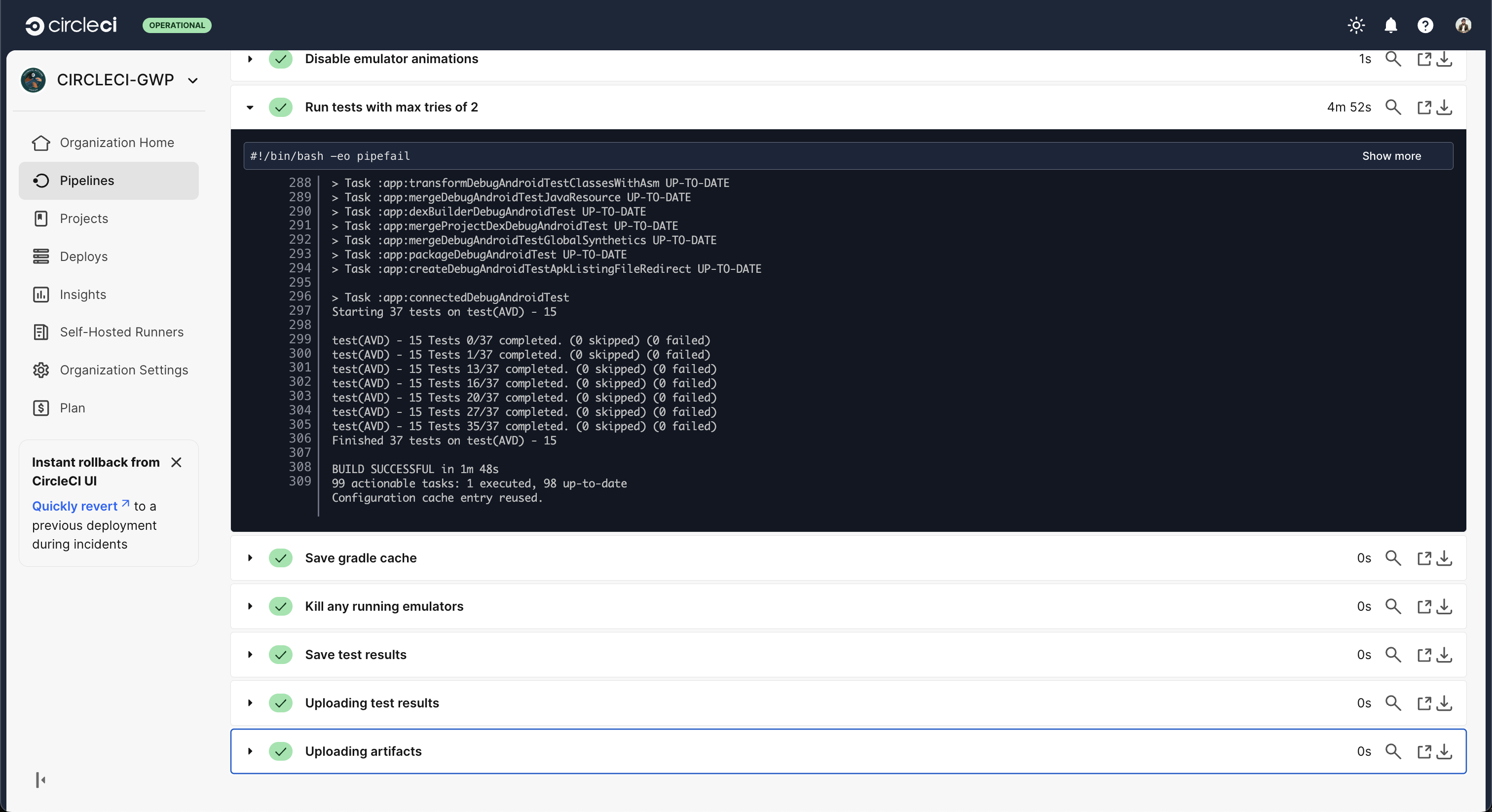 Continuous integration for Android projects - CircleCI