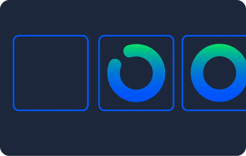 Abstract illustration of progress indicators symbolizing how AI agents in software delivery keep CI/CD pipelines moving.