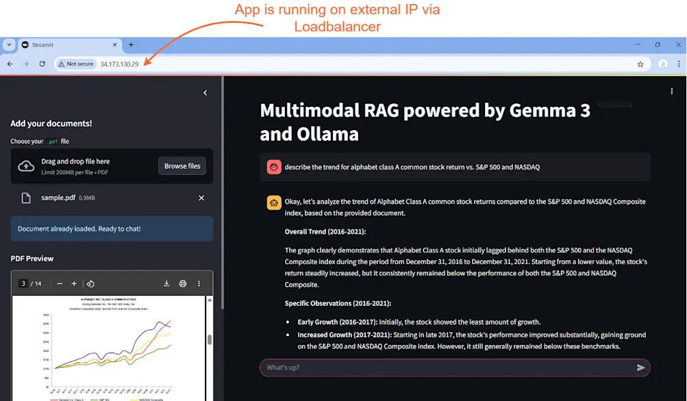 Running your Streamlit app on GKE via external IP
