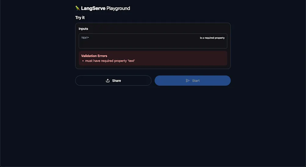 Langserve playground