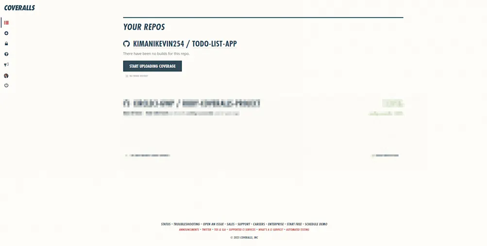 Start uploading coverage