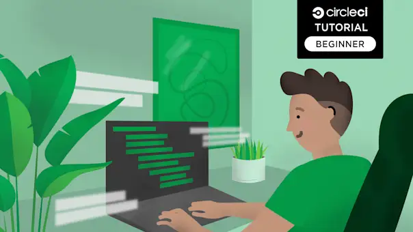 Developer A sits at a desk working on a beginning-level project.