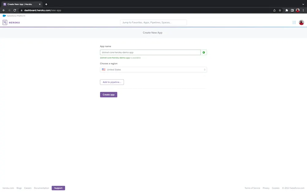 Create the Heroku App