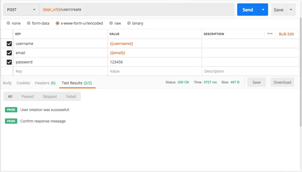 テスト結果 2 - Postman