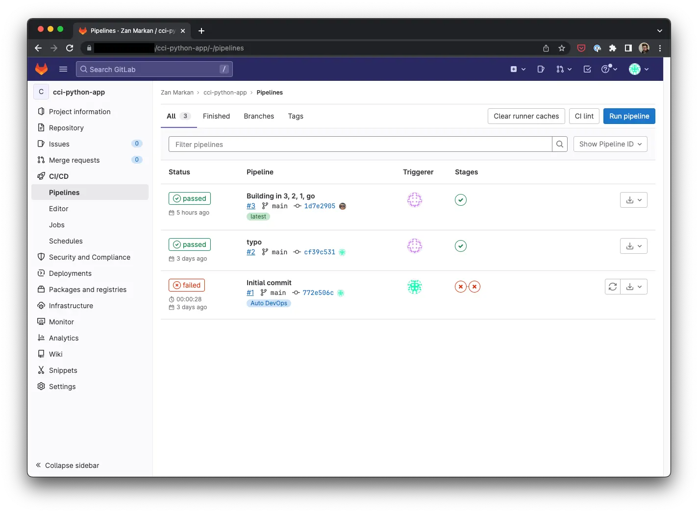 Setting up continuous integration (CI) with GitLab - CircleCI