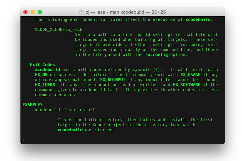 xcodebuild exit code 65