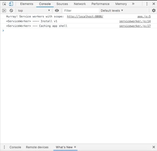 サービスワーカーのインストール