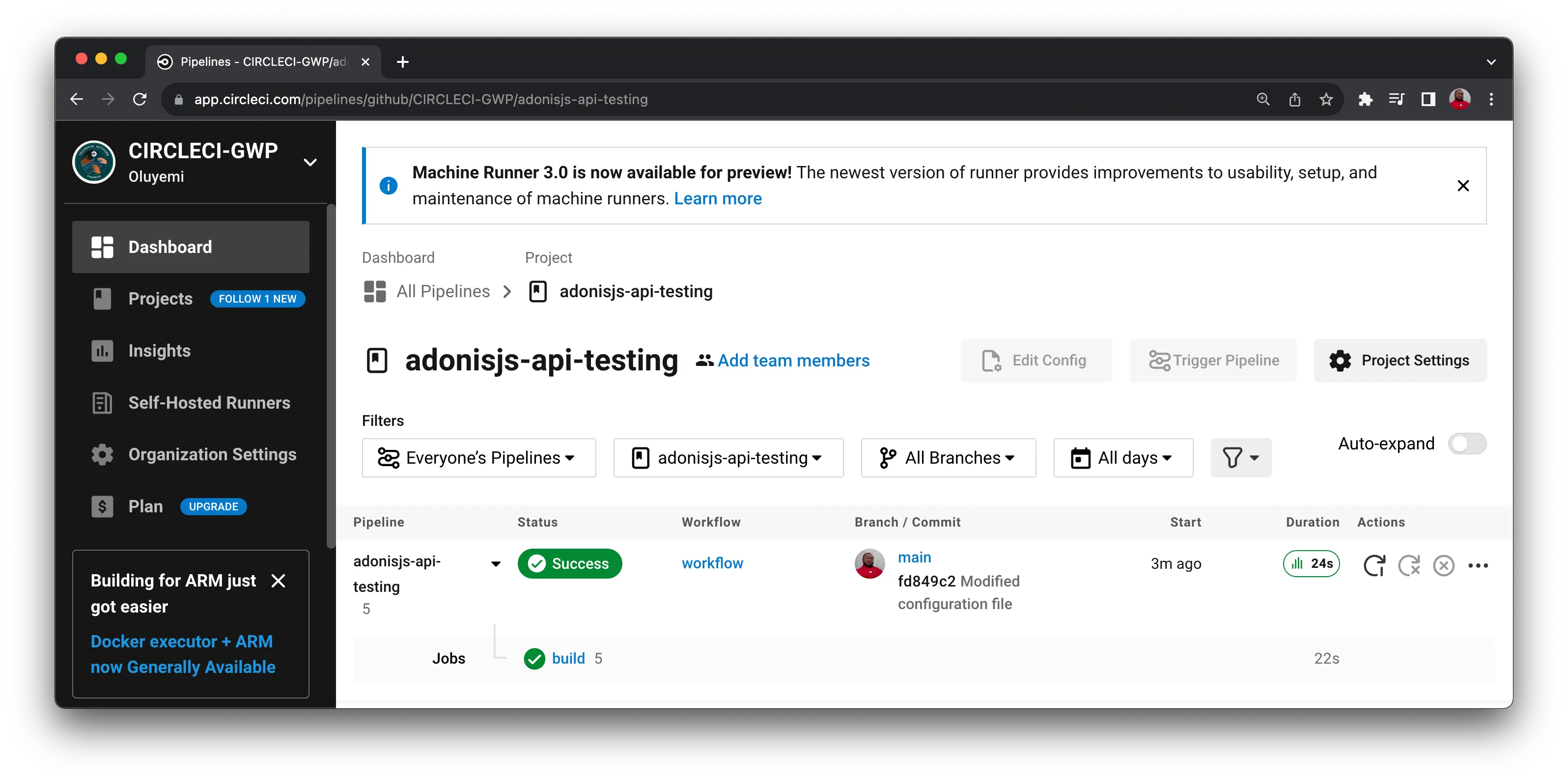 Continuous integration for AdonisJS APIs - CircleCI