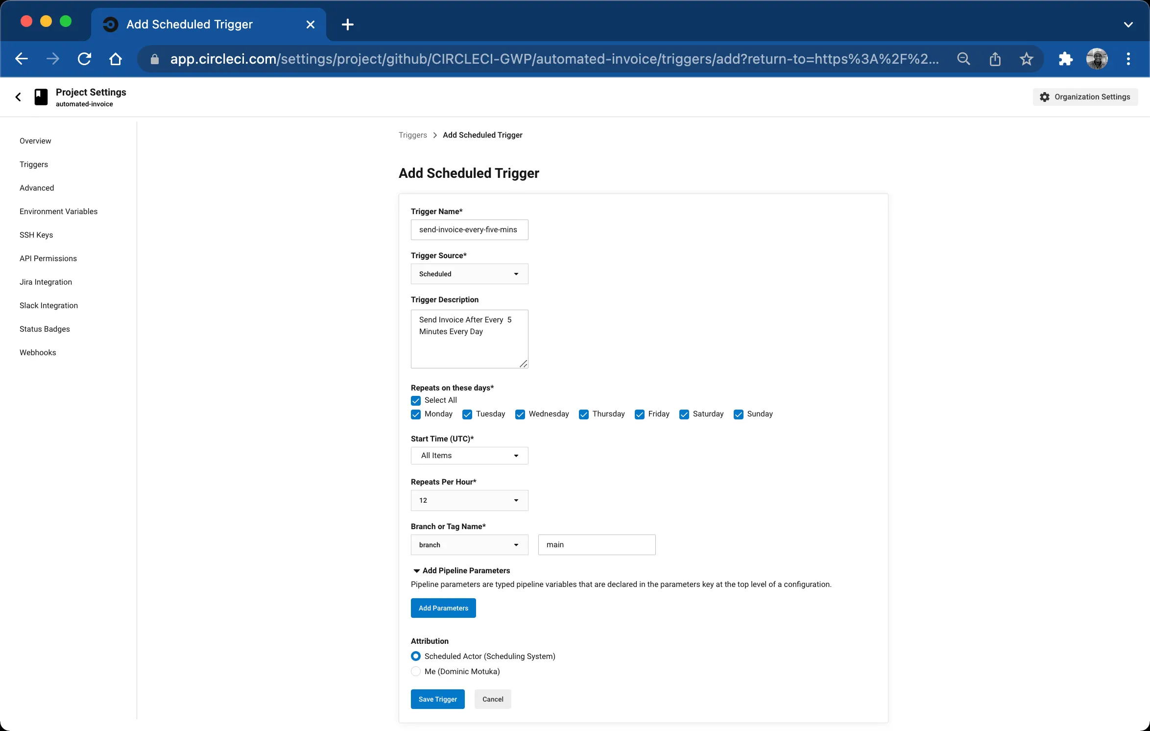 Build an automated invoice generator application - CircleCI