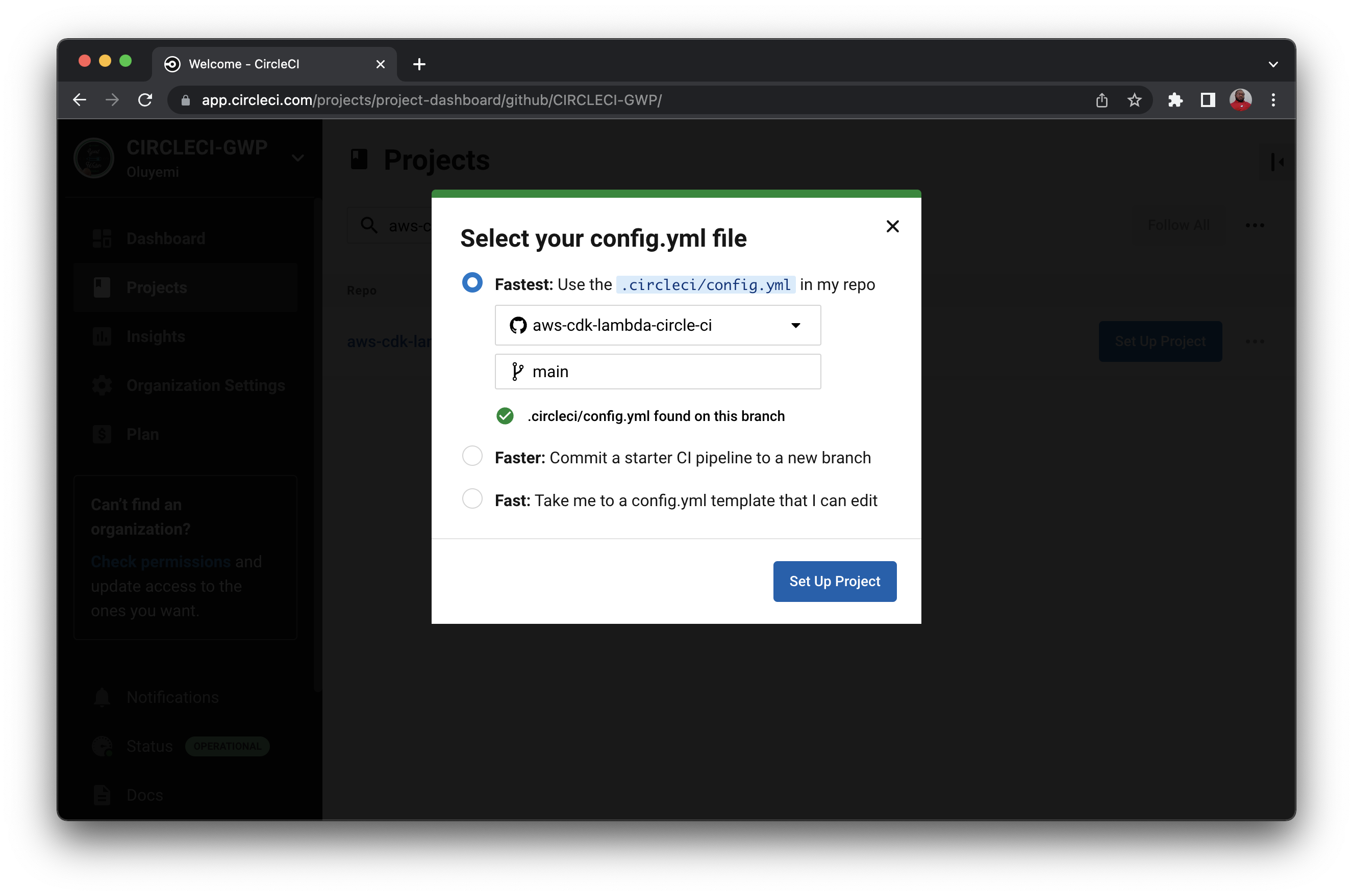 Automate AWS Lambda function deployments to AWS CDK | CircleCI