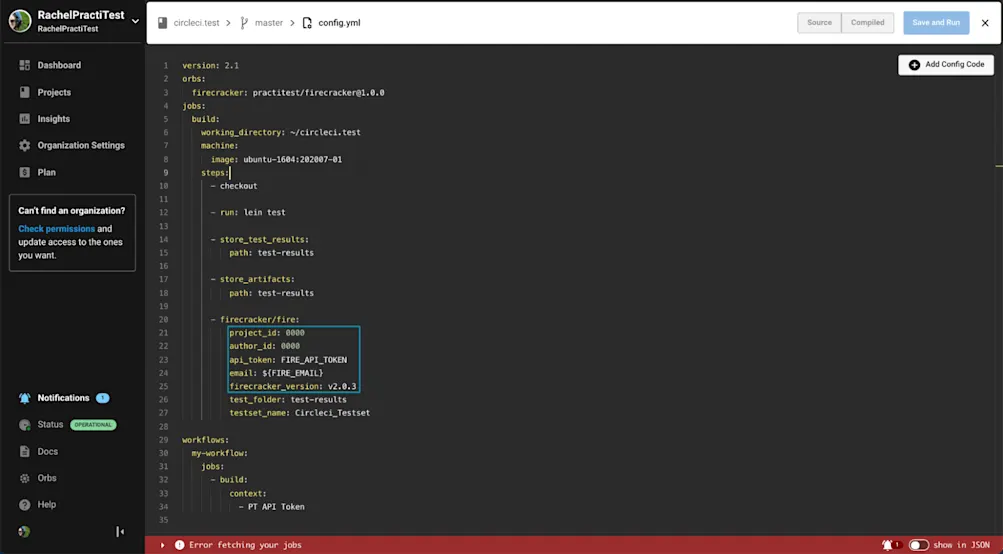 Firecracker parameters
