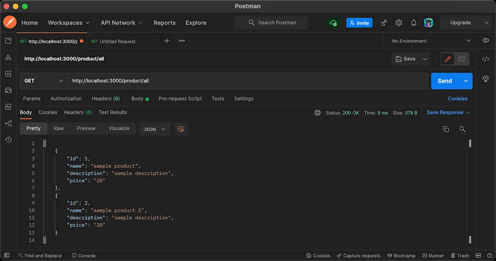 すべてのプロダクトを取得する