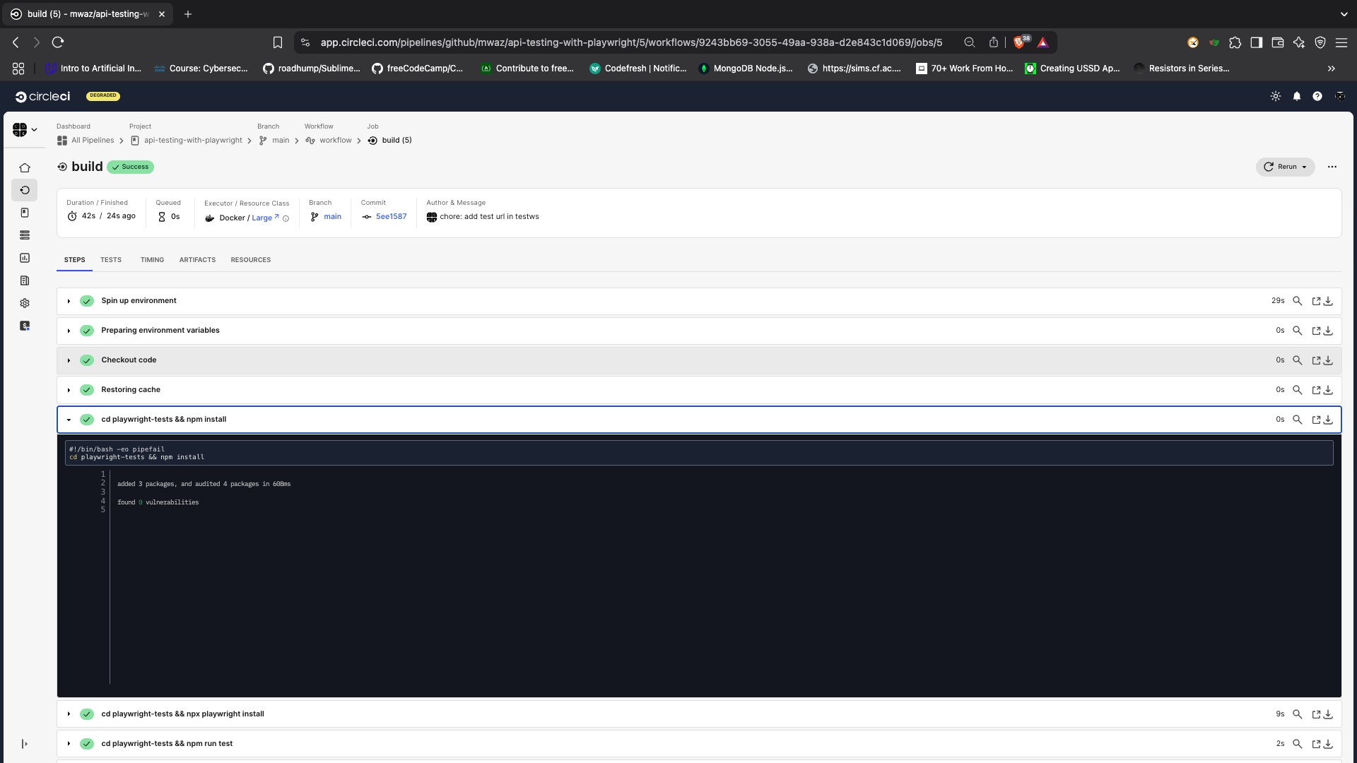 API testing with Playwright - CircleCI
