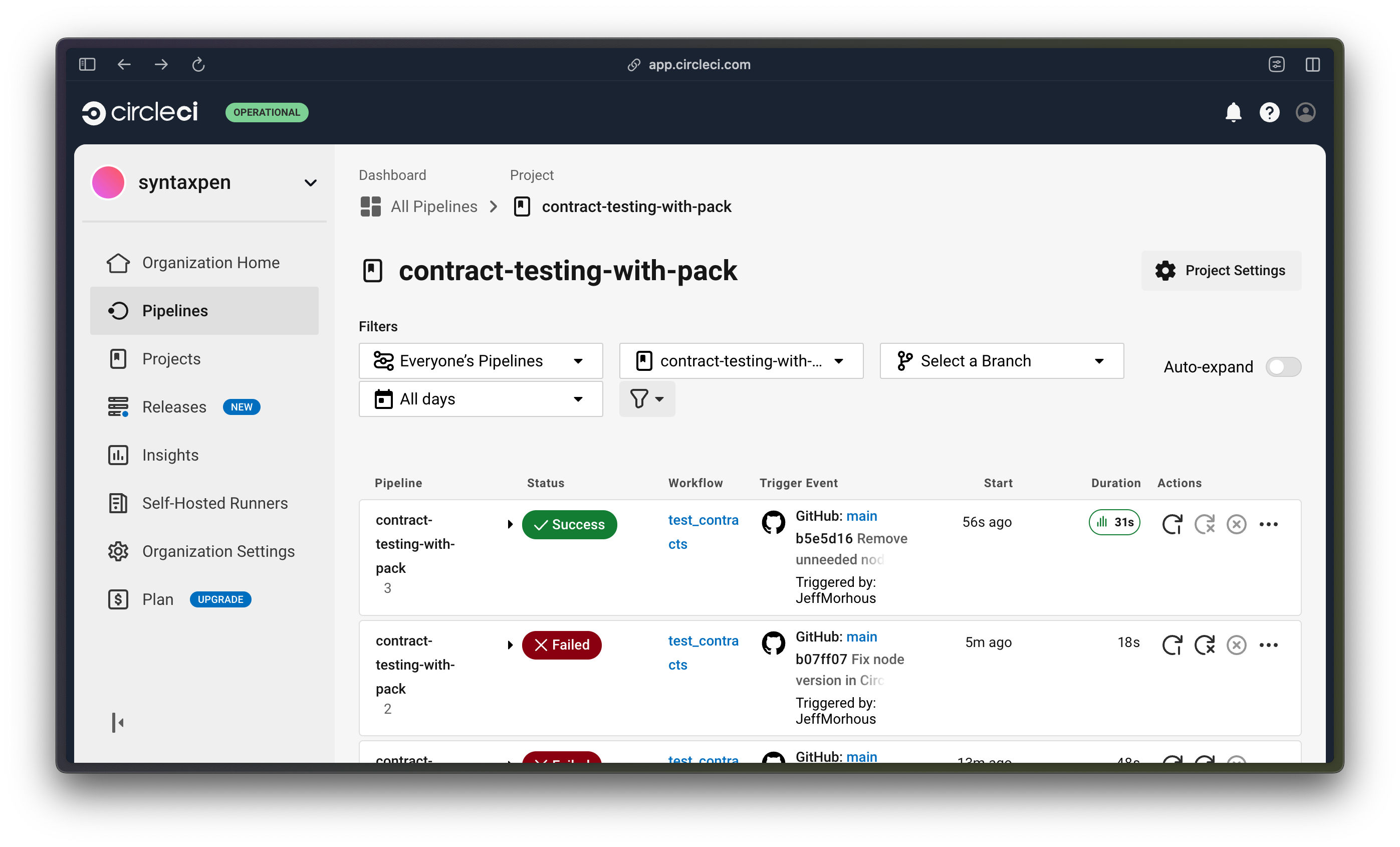 Contract testing with Pact - CircleCI