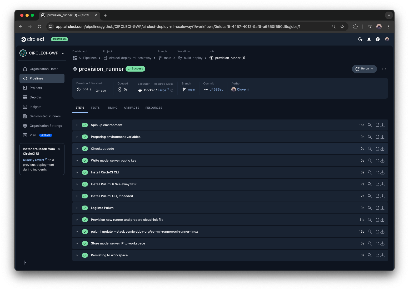 Deploy and manage AI workloads on Scaleway infrastructure with CircleCI ...