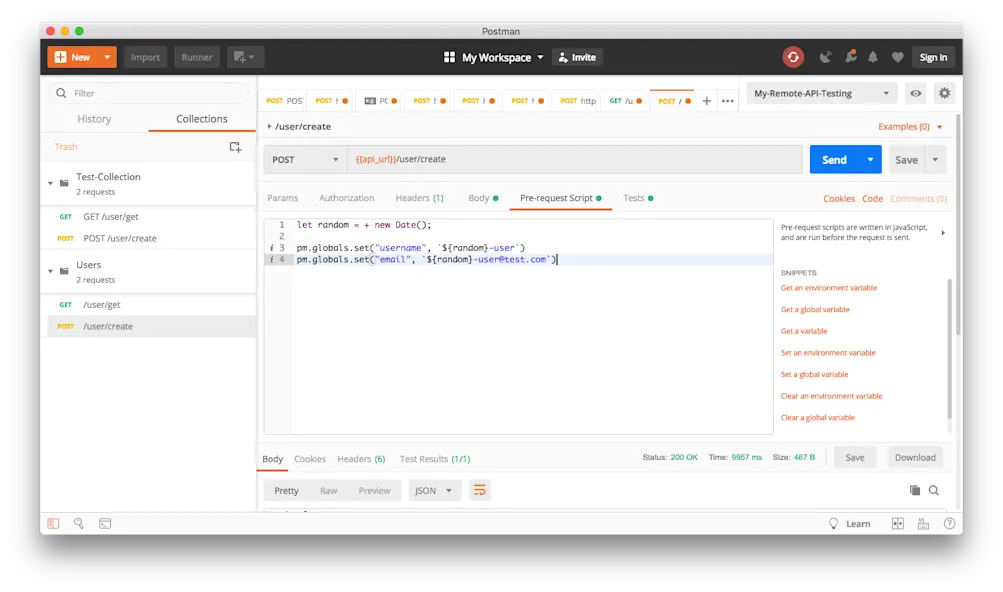 プレリクエスト スクリプト - Postman