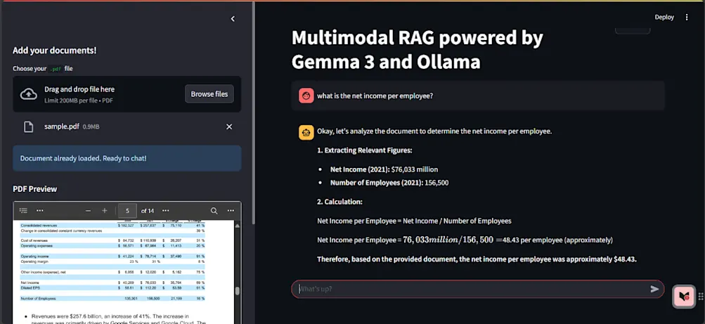 Running Streamlit app