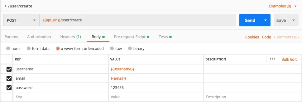 動的パラメーター - Postman