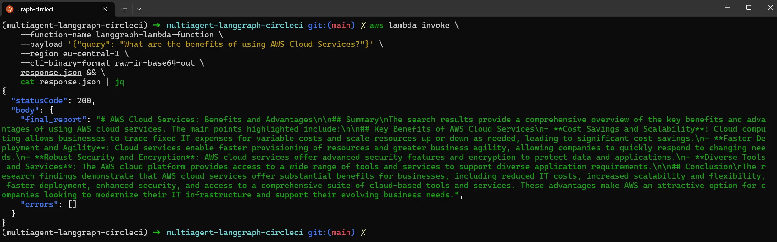 End-to-end testing and deployment of a multi-agent AI system with ...