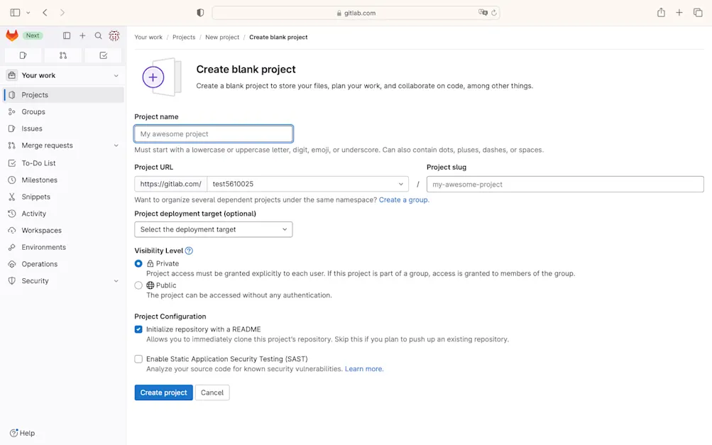 GitLab project