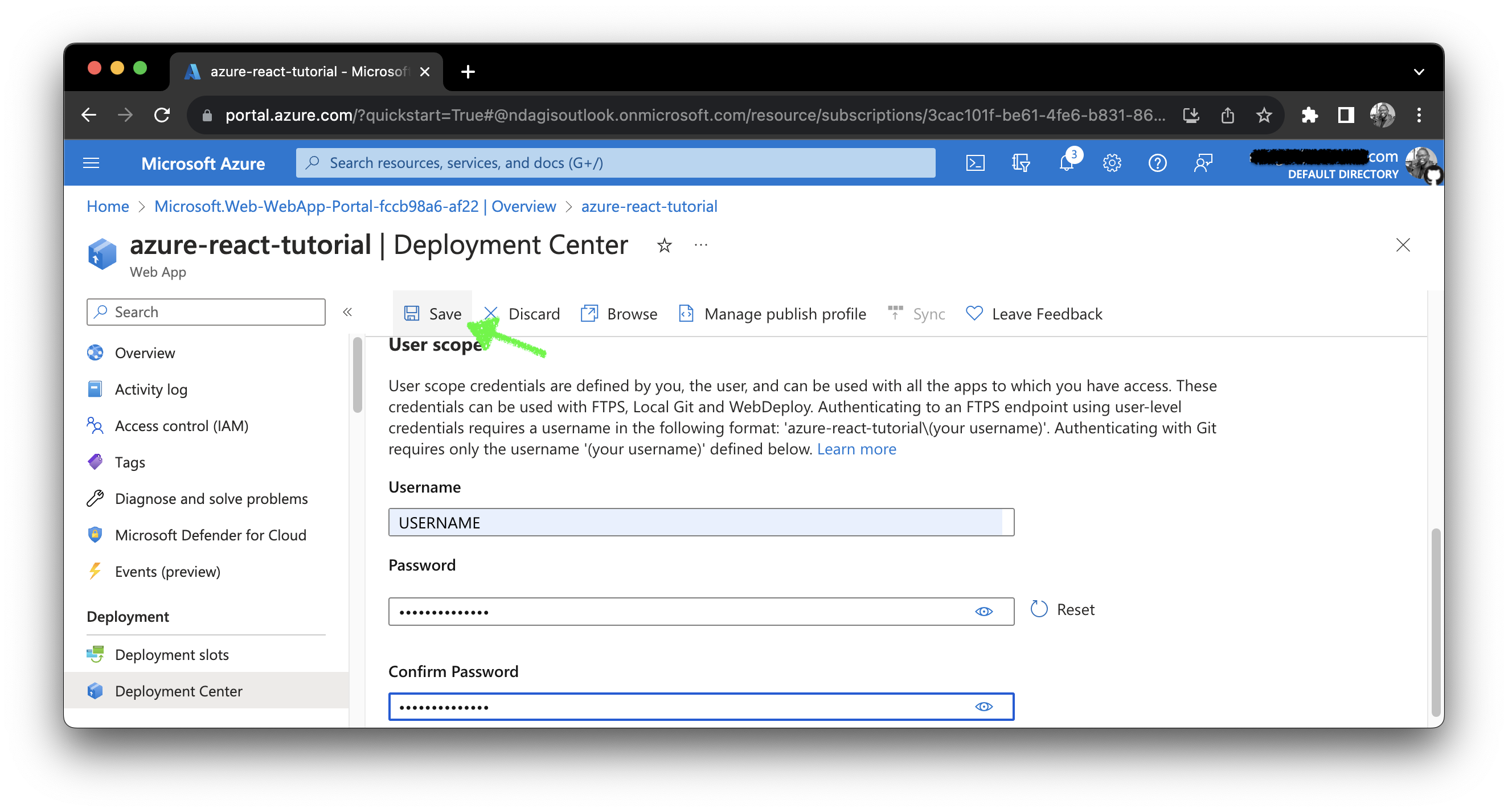 Deploy React to Azure Web Apps - CircleCI