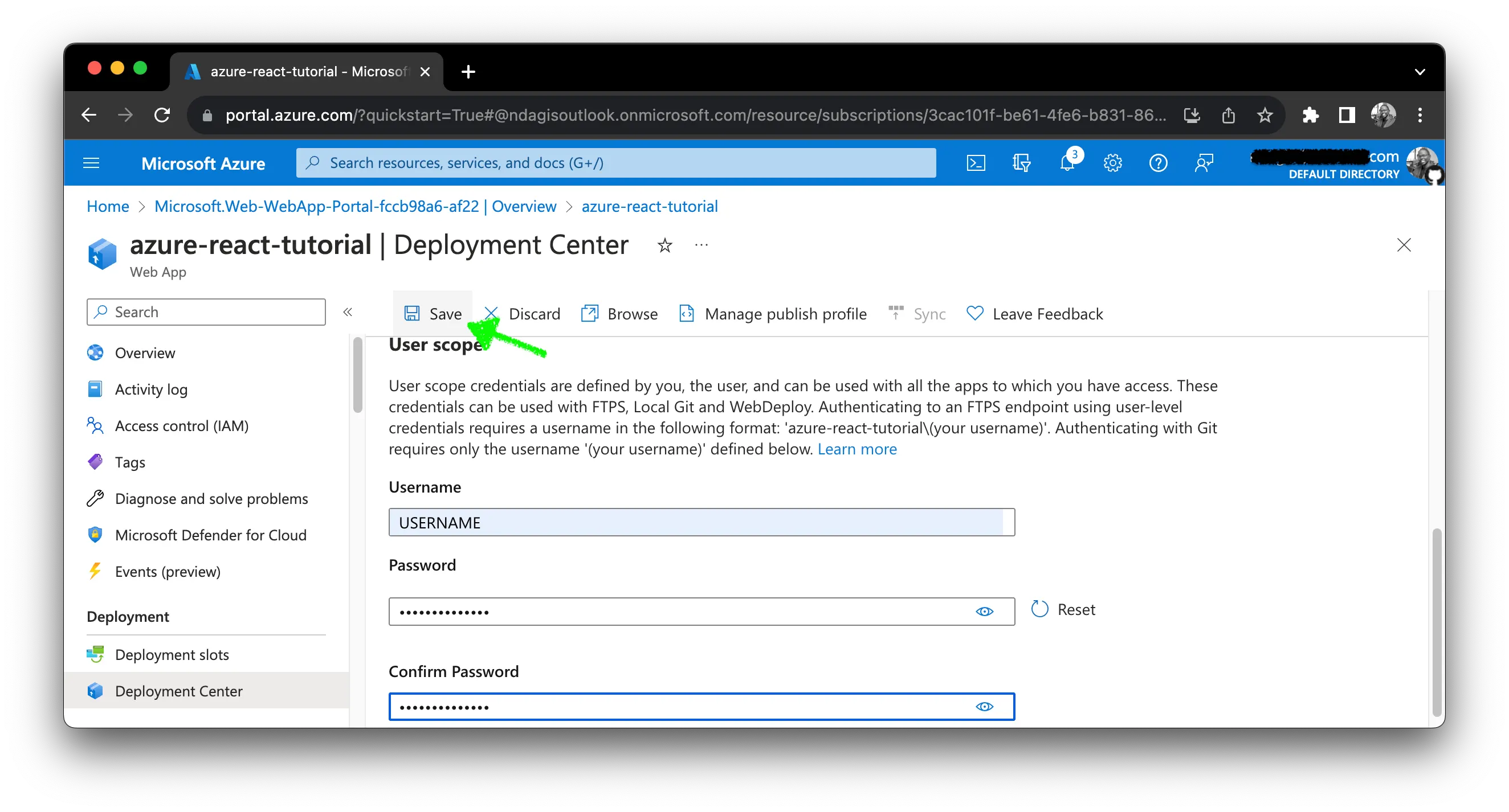 Deploy React to Azure Web Apps - CircleCI
