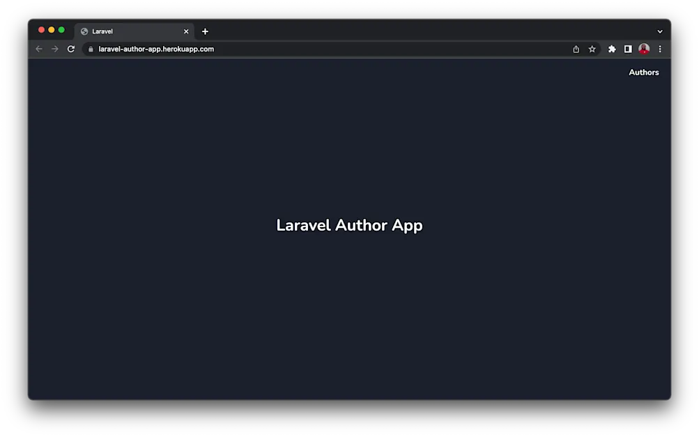 Application live on Heroku