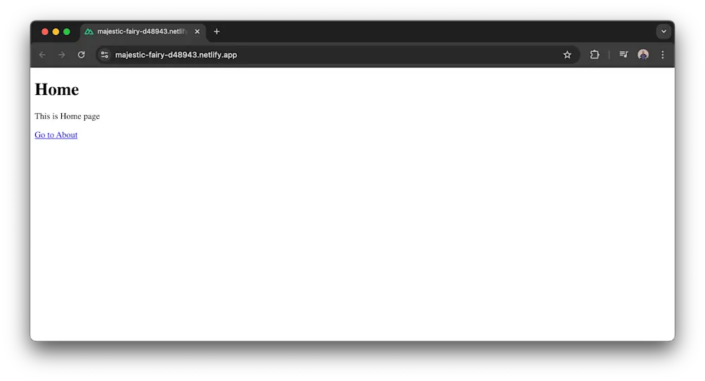 Application live on Netlify