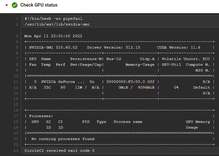 Nvidia-smiの呼び出し結果