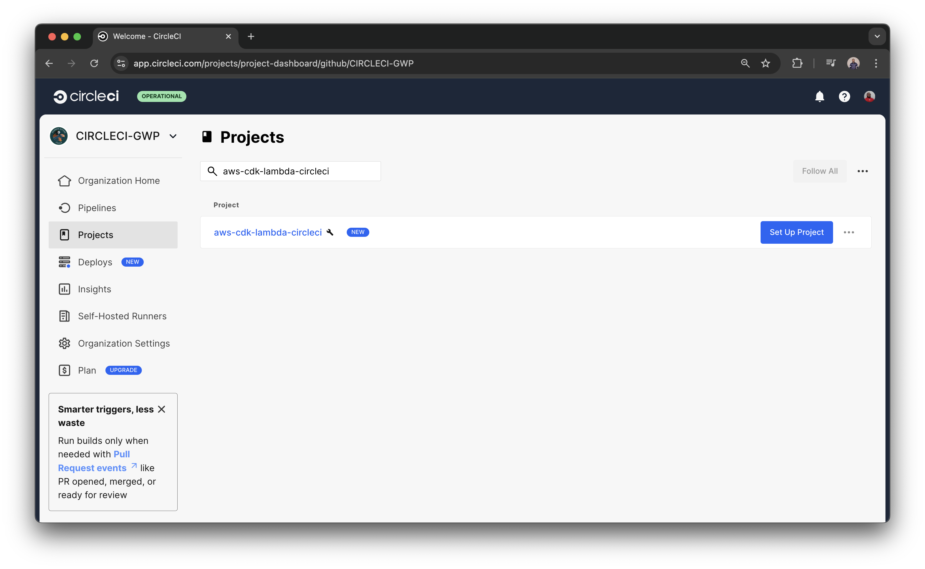 Automate AWS Lambda function deployments to AWS CDK | CircleCI