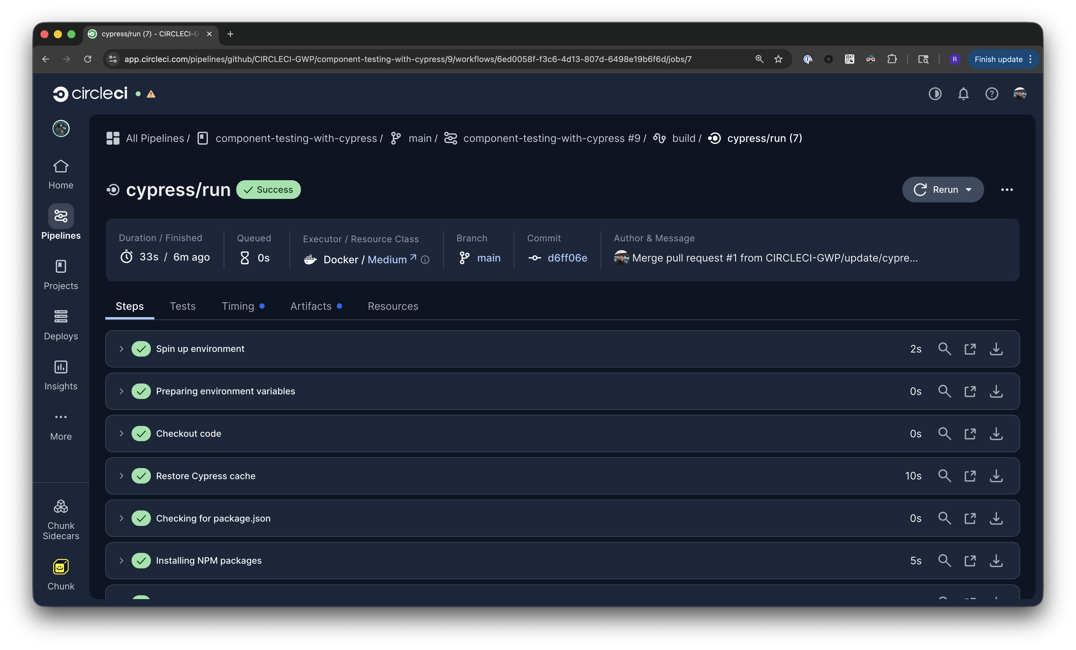 Test React components with Cypress - CircleCI