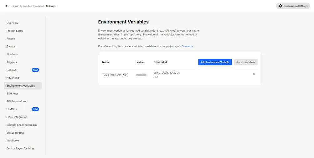 Adding an environment variable