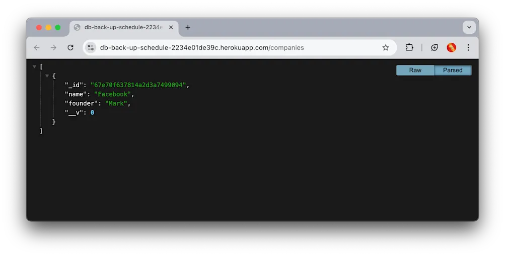 View companies list on Heroku