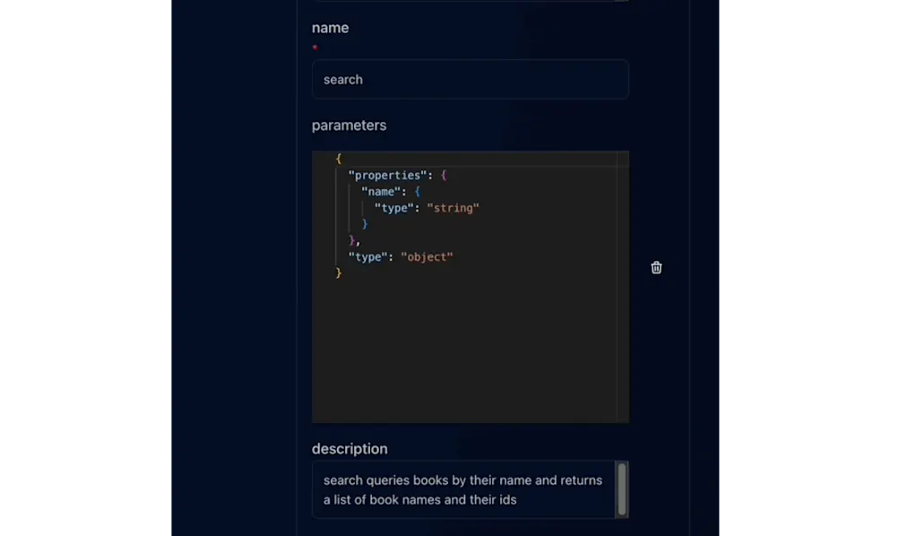 Update search function description