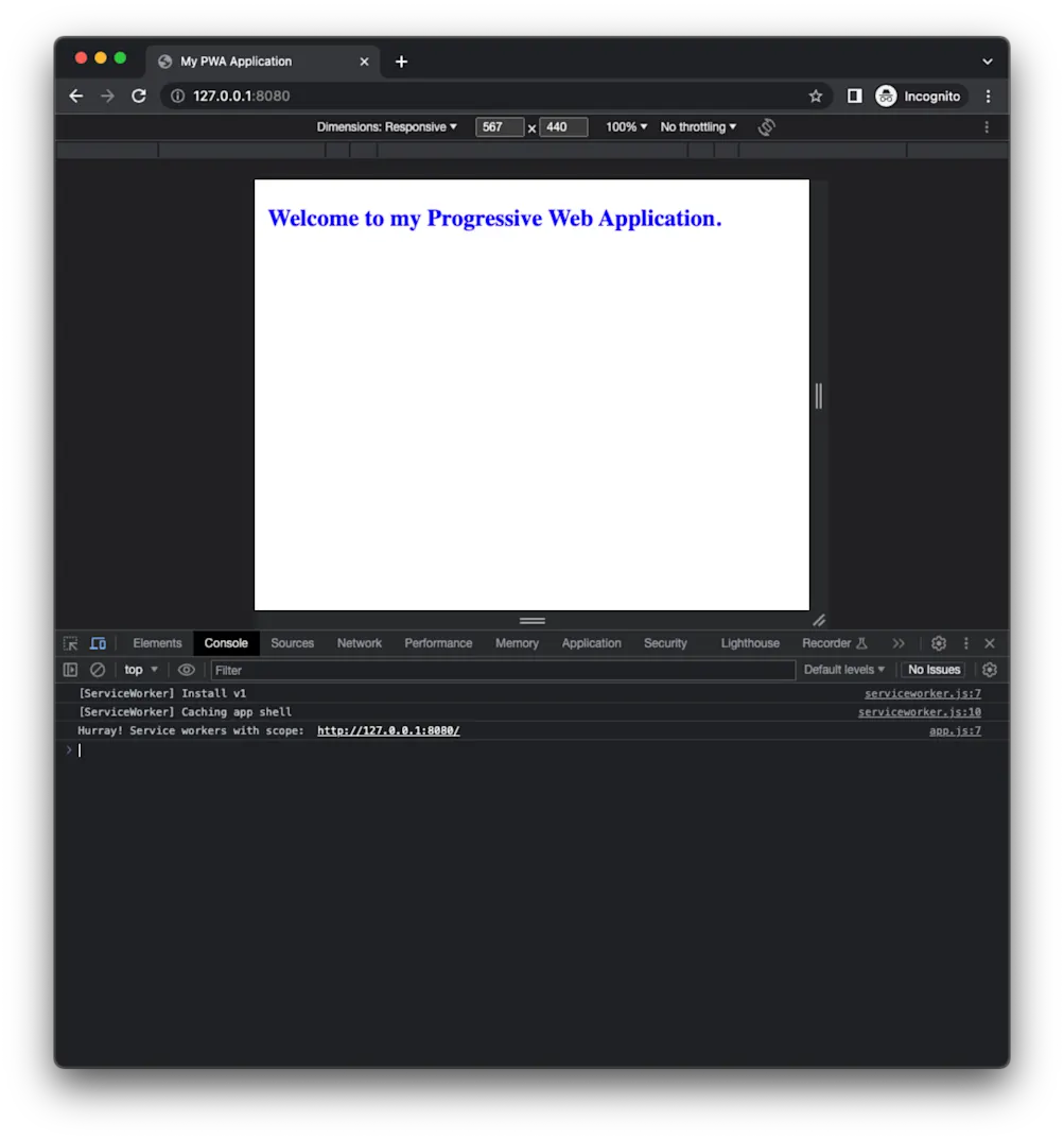 Service worker installation