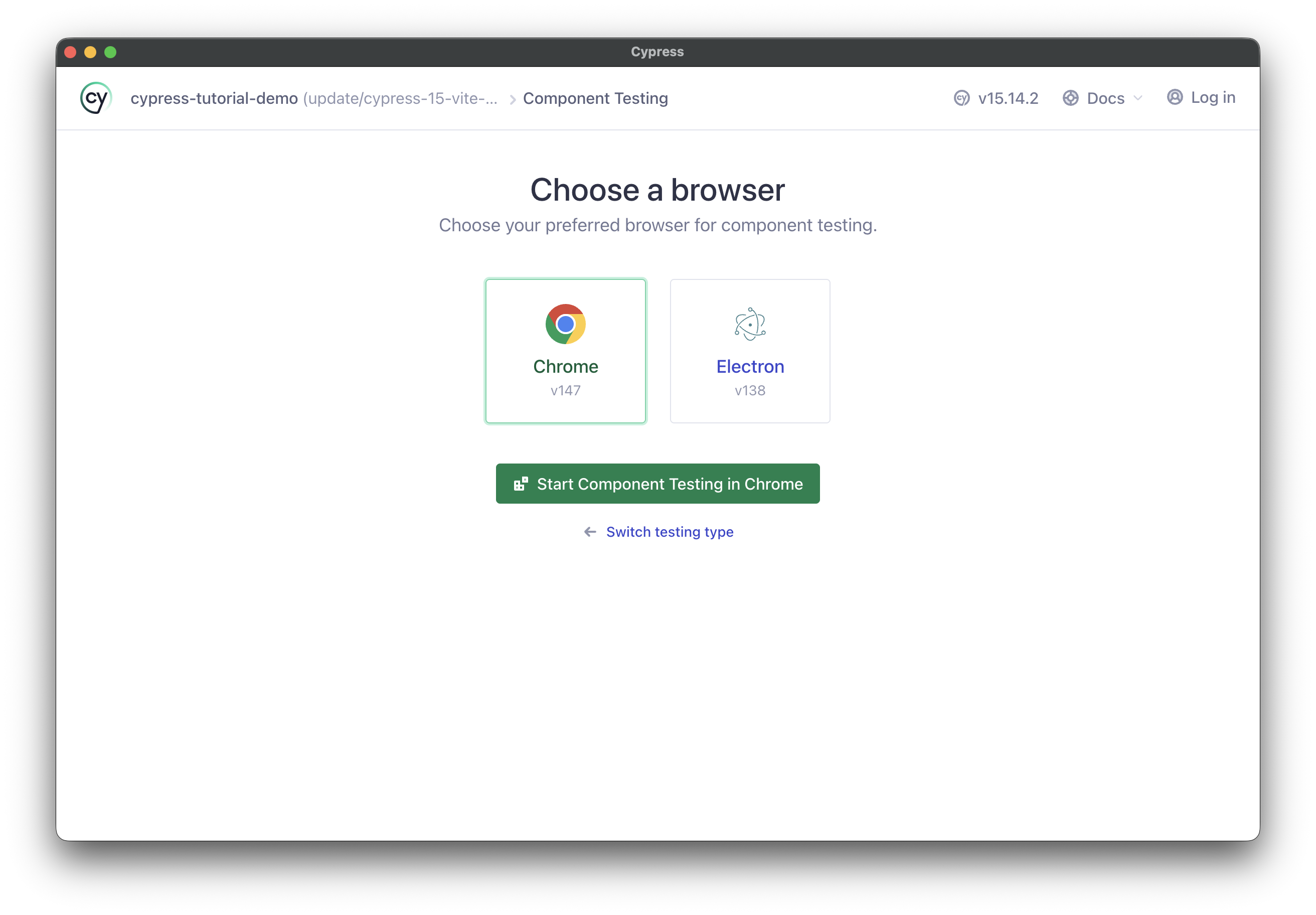 Test React components with Cypress - CircleCI