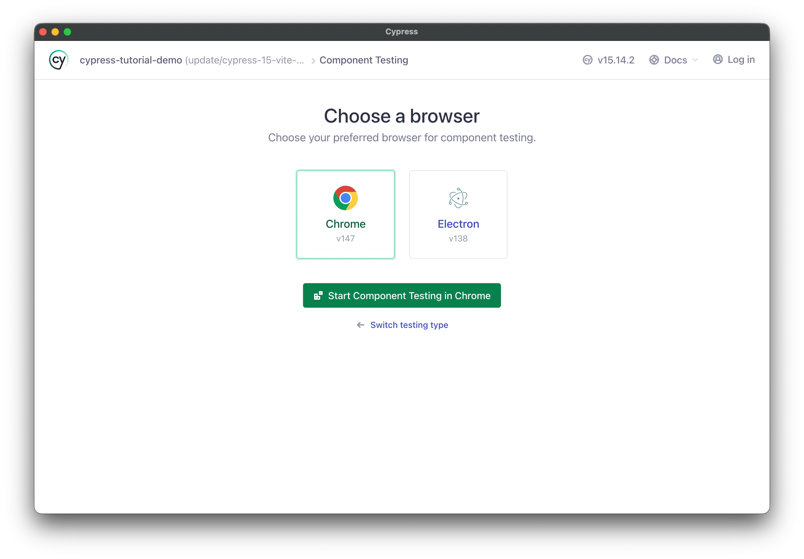 Test React components with Cypress - CircleCI