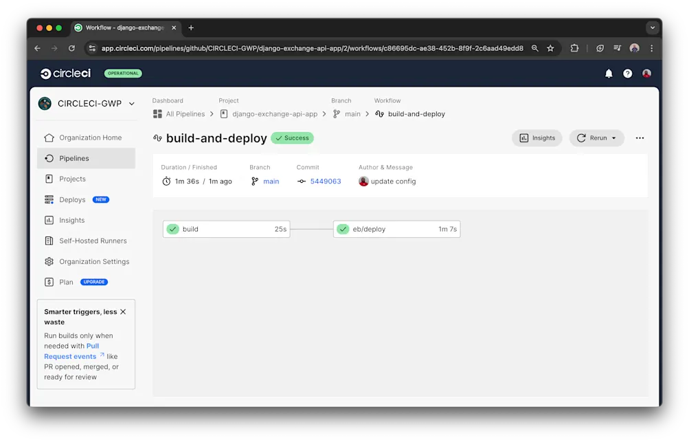 Run workflow successfully